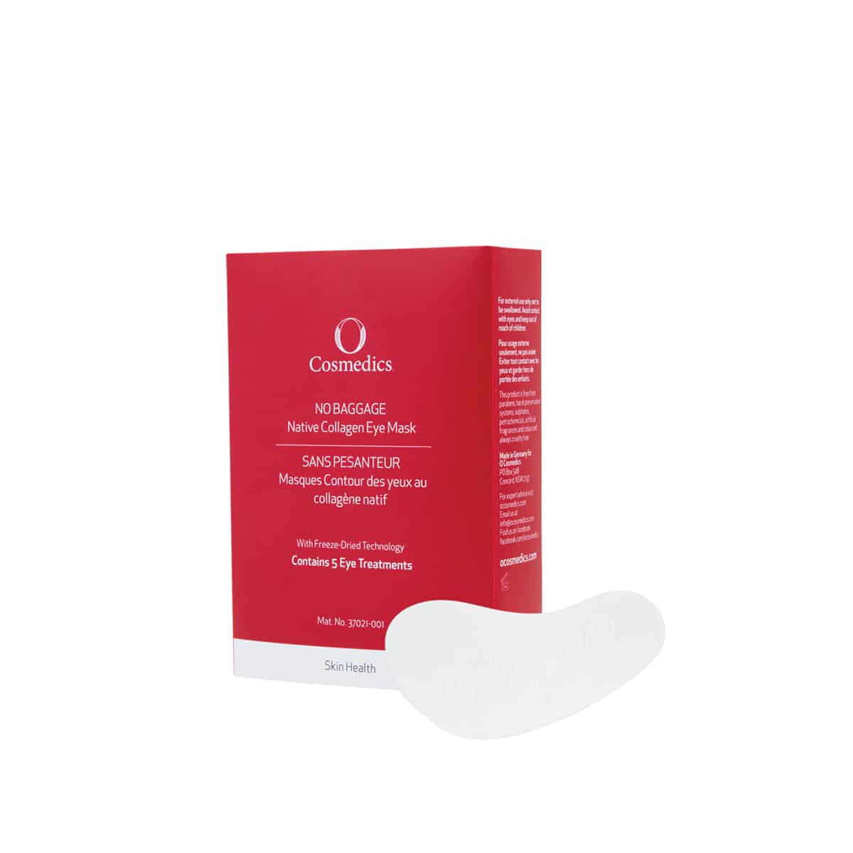 O Cosmedics No Baggage Native Collagen Eye Masks Bare Skin and Beauty