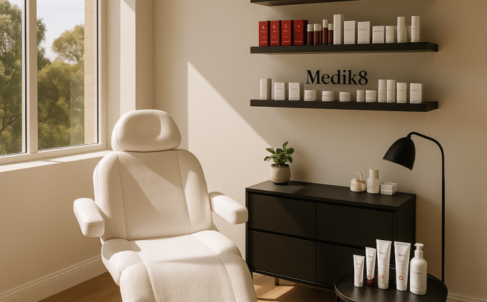 Skincare clinic sunlit room
