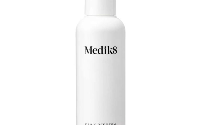 Medik8 Daily Refresh Balancing Toner bottle, white minimalist design.