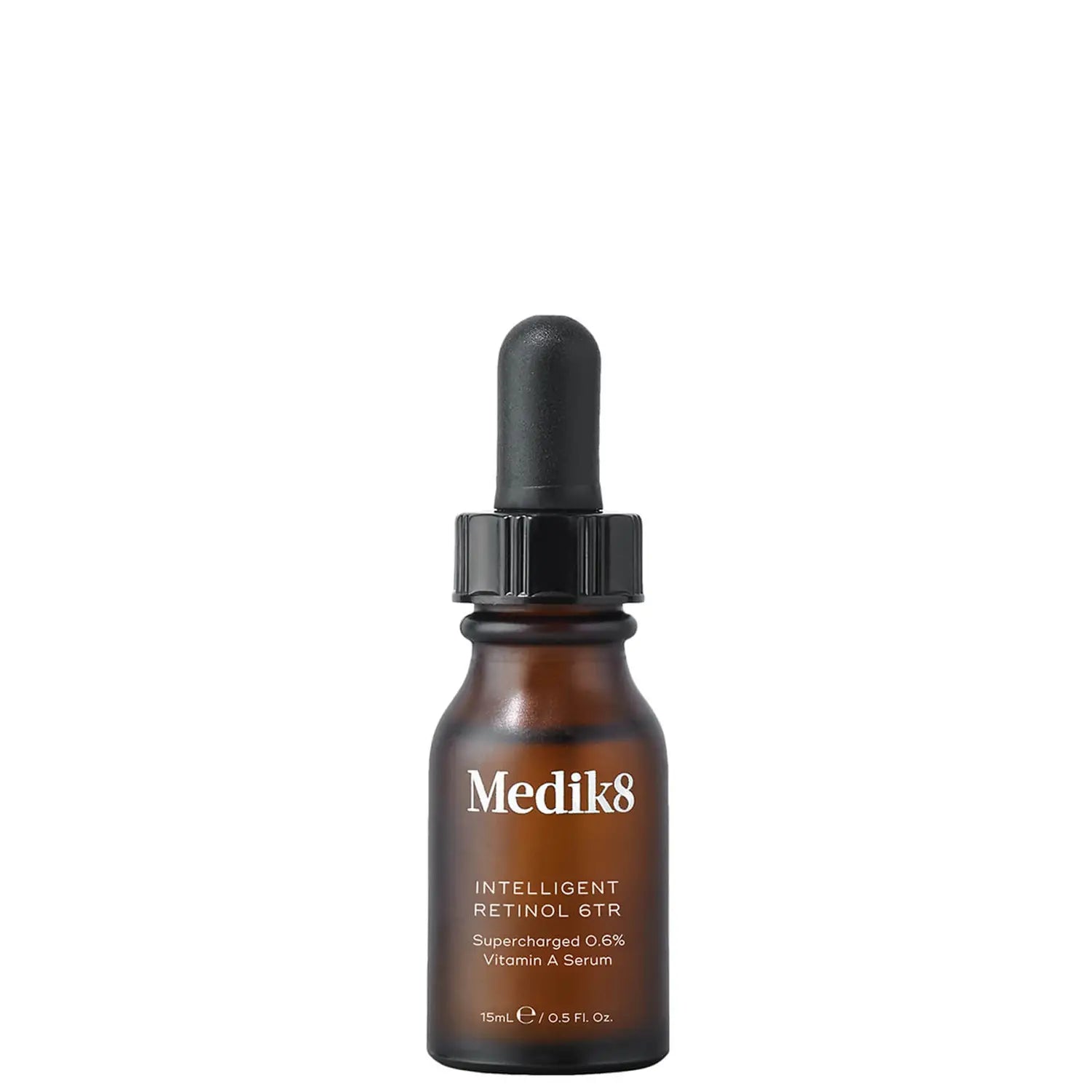 Medik8 Intelligent Retinol 6TR serum bottle on white background.