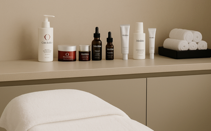 Skincare clinic display