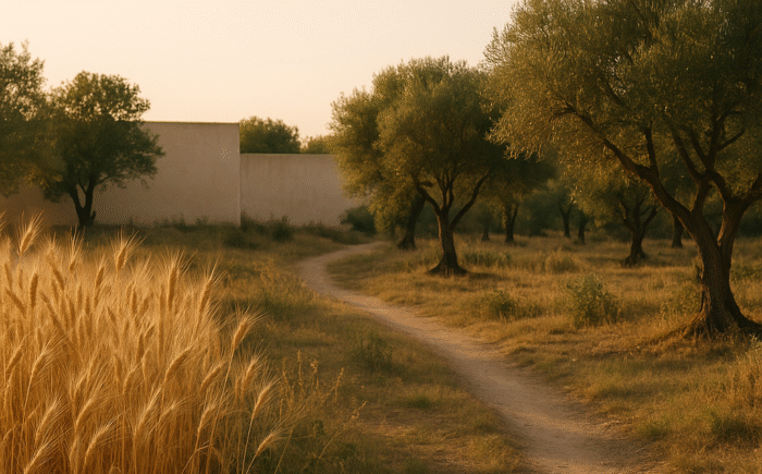Mediterranean landscape tranquility