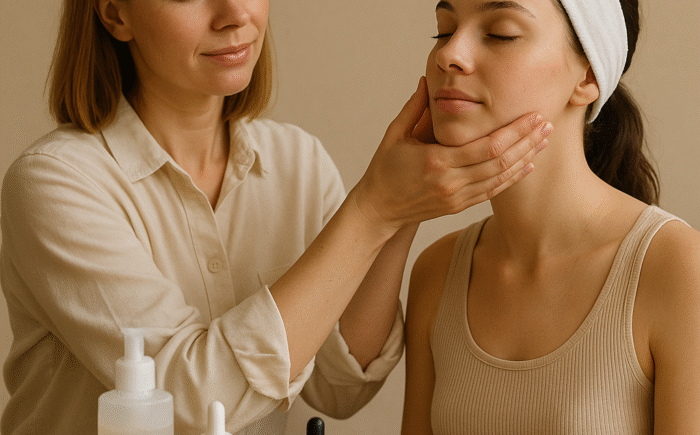 Skincare consultation session