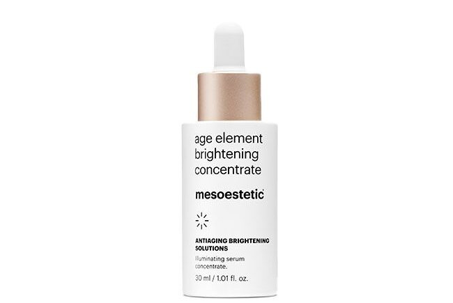 Mesoestetic Age Element Brightening Concentrate serum bottle.