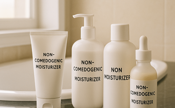 Serene bathroom with moisturisers