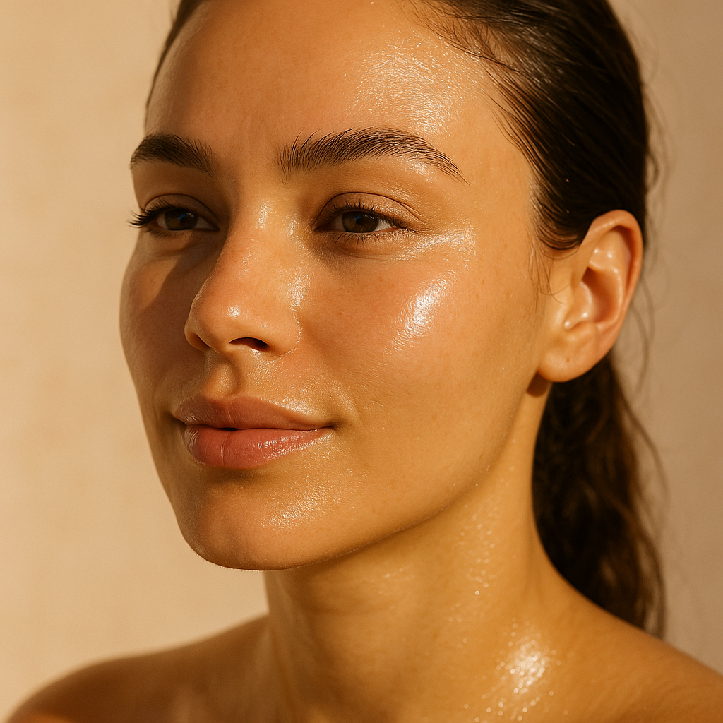 A diverse group of individuals with varying skin tones displaying radiant, hydrated skin in a sunlit park, emphasizing the benefits of hyaluronic acid amidst the natural beauty of outdoor Perth and Yellagonga Regional Park.