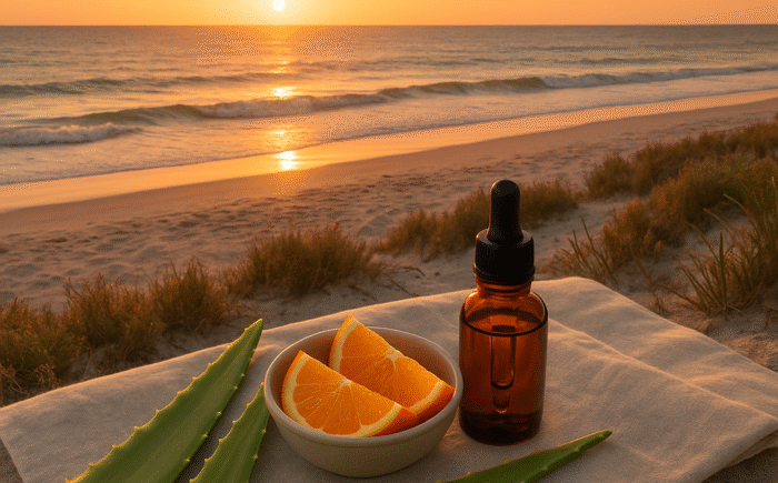 Sunset beach skincare ingredients