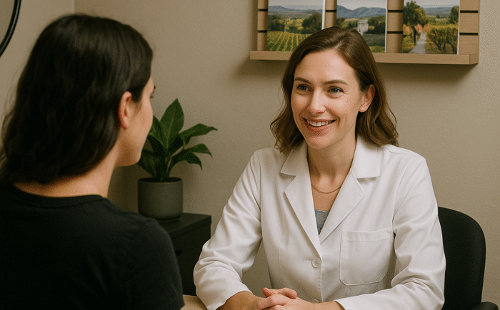 Dermatology consultation room