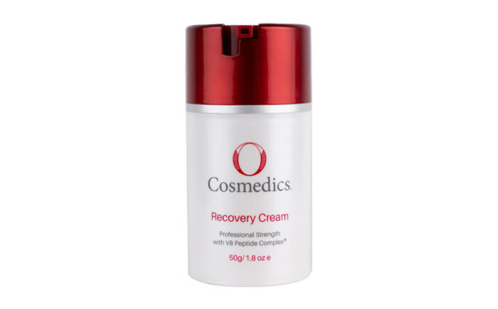 Cosmedics Recovery Cream with red pump dispenser, 50g.