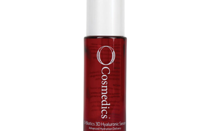 Red bottle of O Cosmedics 3D Hyaluronic Serum.
