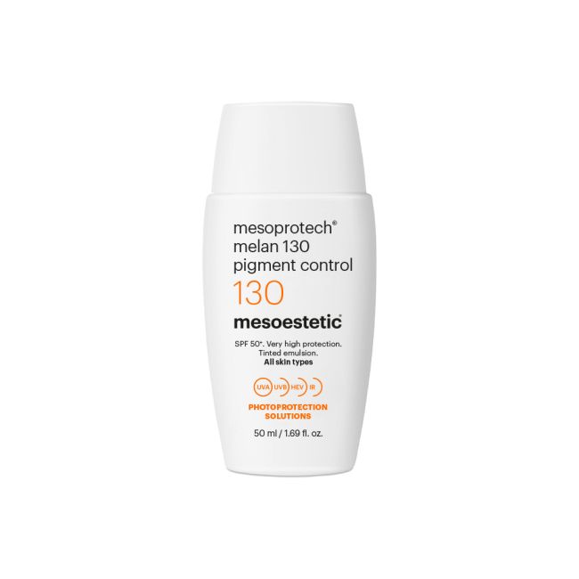 Mesoestetic Melan 130 Pigment Control SPF 50 bottle.