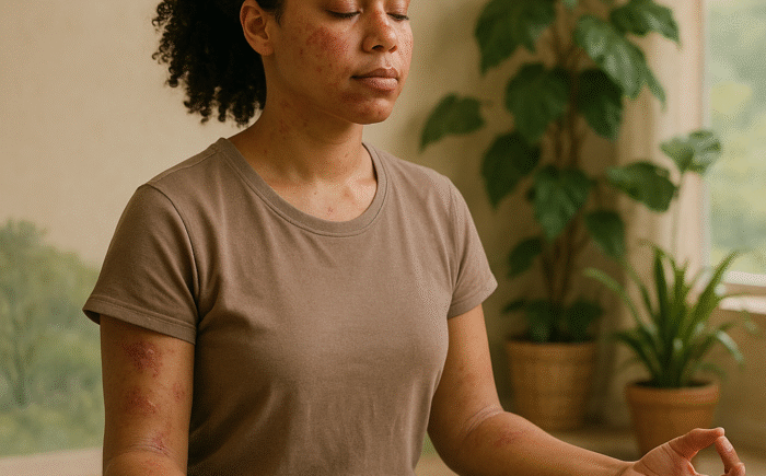 Mindfulness meditation for calm eczema relief