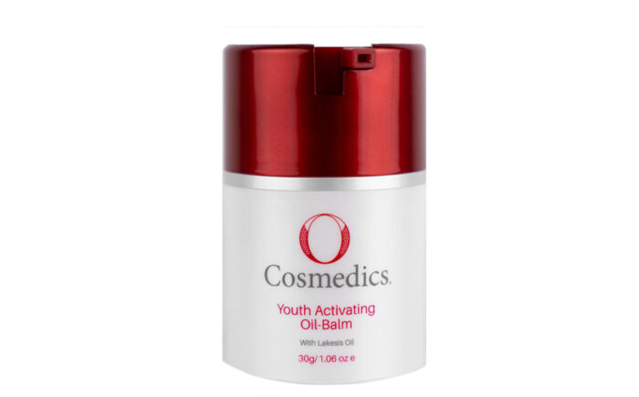 Cosmedics Youth Activating Oil-Balm in white-red packaging.