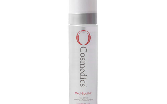 O Cosmedics Medi-Soothe serum bottle on white background.