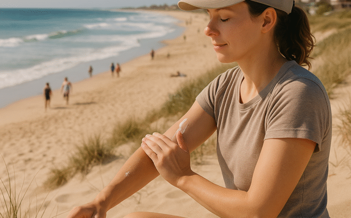 Sunscreen at Heathridge beach