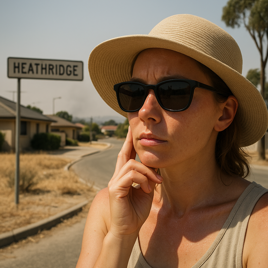 Close-up of a woman's face outdoors, highlighting skin health amidst environmental stressors with a calm and aware expression.